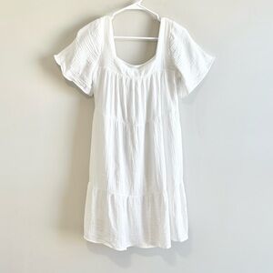 Rails Valentina Square Neck Tiered Cotton Mini Dress